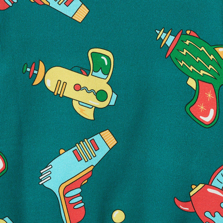 [Smafolk] Yapeen Sweatshirt Space Blasters - Petroleum Green