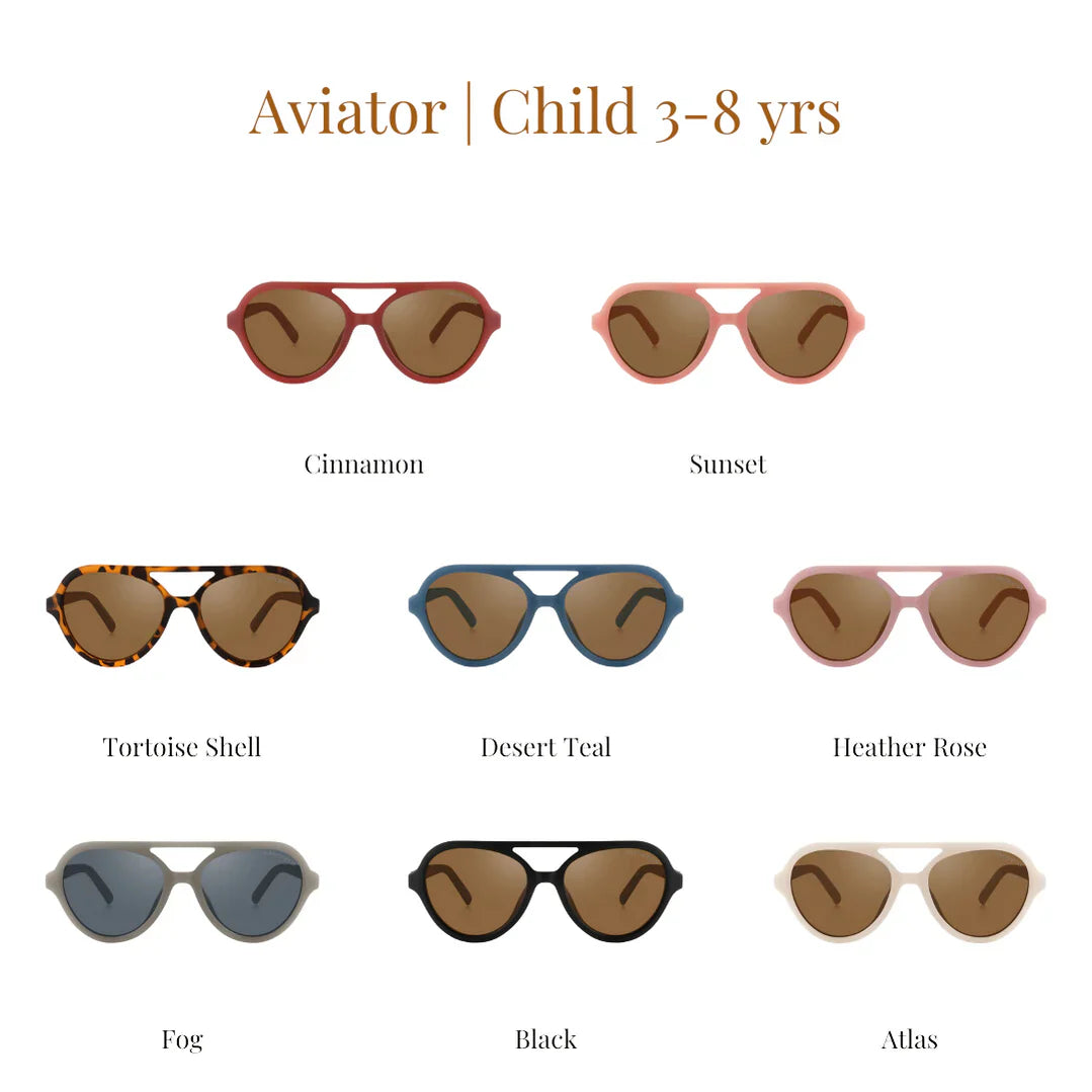 [Grech & Co.][3-8Y]Aviator Polarized Sunglasses - Fog