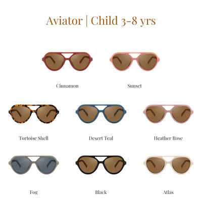 [Grech & Co.][3-8Y]Aviator Polarized Sunglasses - Fog