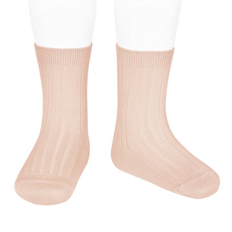 [Condor]Basic Rib Short Socks - [674 Nude]
