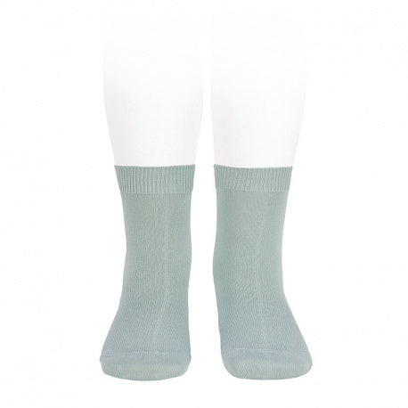 [Condor] Kurze Basic-Socken mit Uni-Stich - Meeresnebel