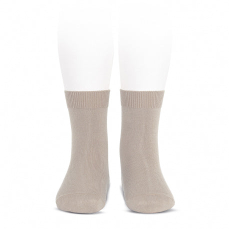 [Condor] Kurze Basic-Socken mit einfachem Stich - Stein