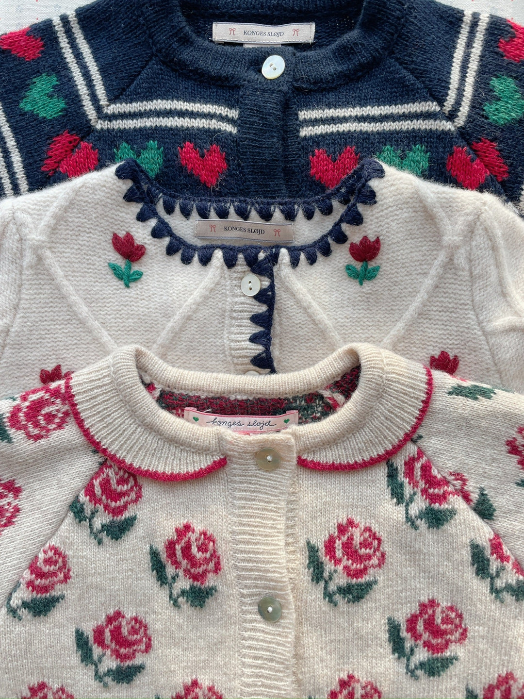 [Konges slojd] Belou Knit Collar Cardigan - Heart