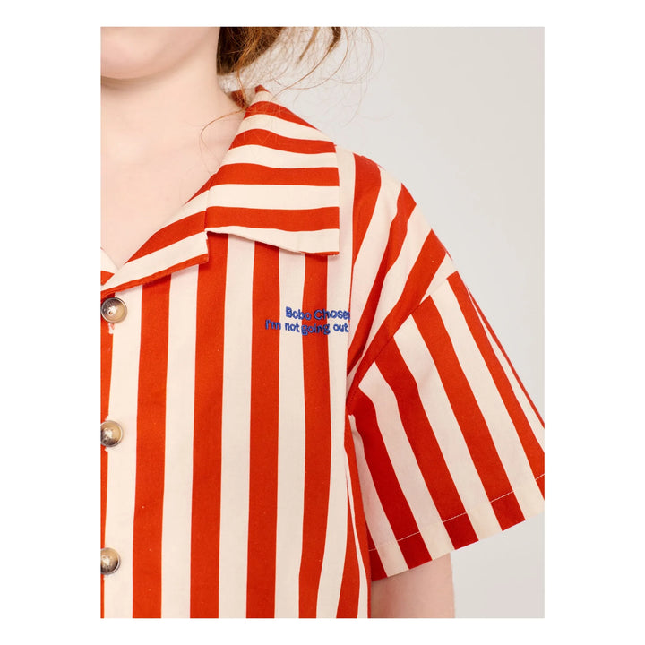 [Bobo Choses] Red Bold Stripe Loungewear Woven Set