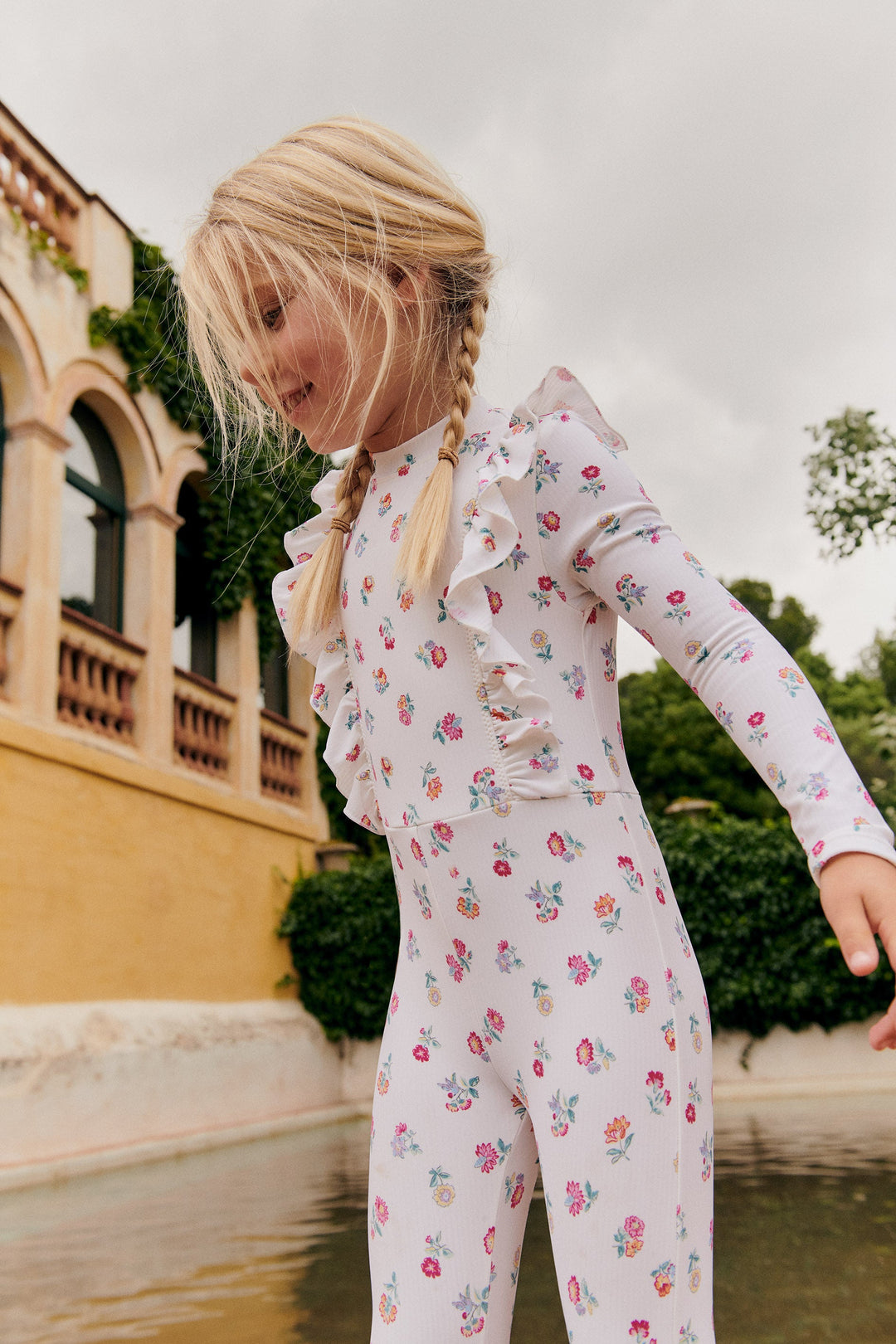[Louise Misha] Bathing Jumpsuits Linette - White Felcita Flow