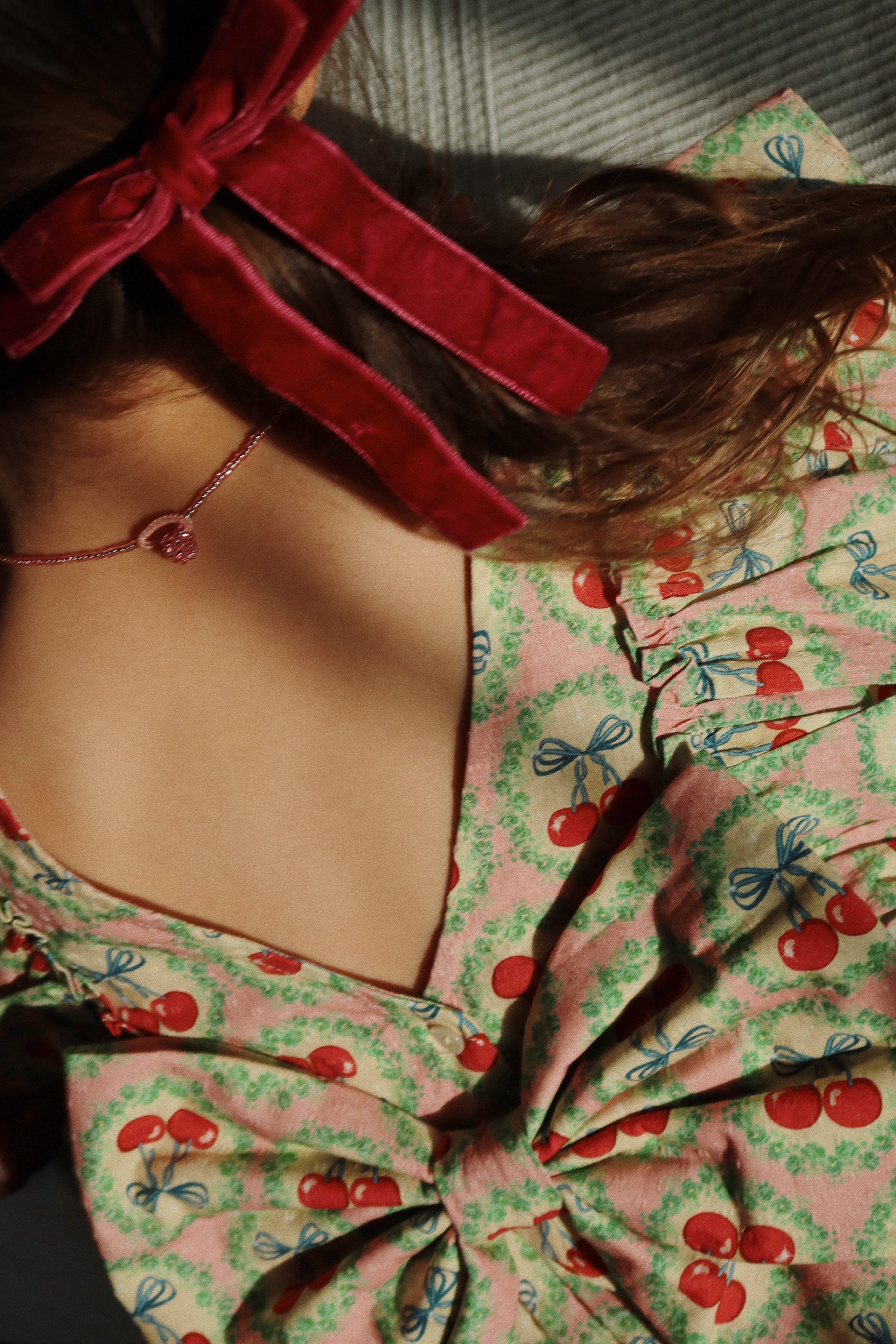 ワンピース Konges Sloejd EVIA LS BOW DRESS 7-8y konges sløjd evia long sleeve bow dress at Little