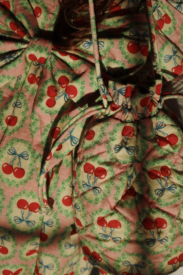[Konges slojd] Evia LS Bow Dress GOTS - Cherry Bow