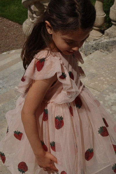 [Konges slojd] Yvonne Frill Dress - Strawberry