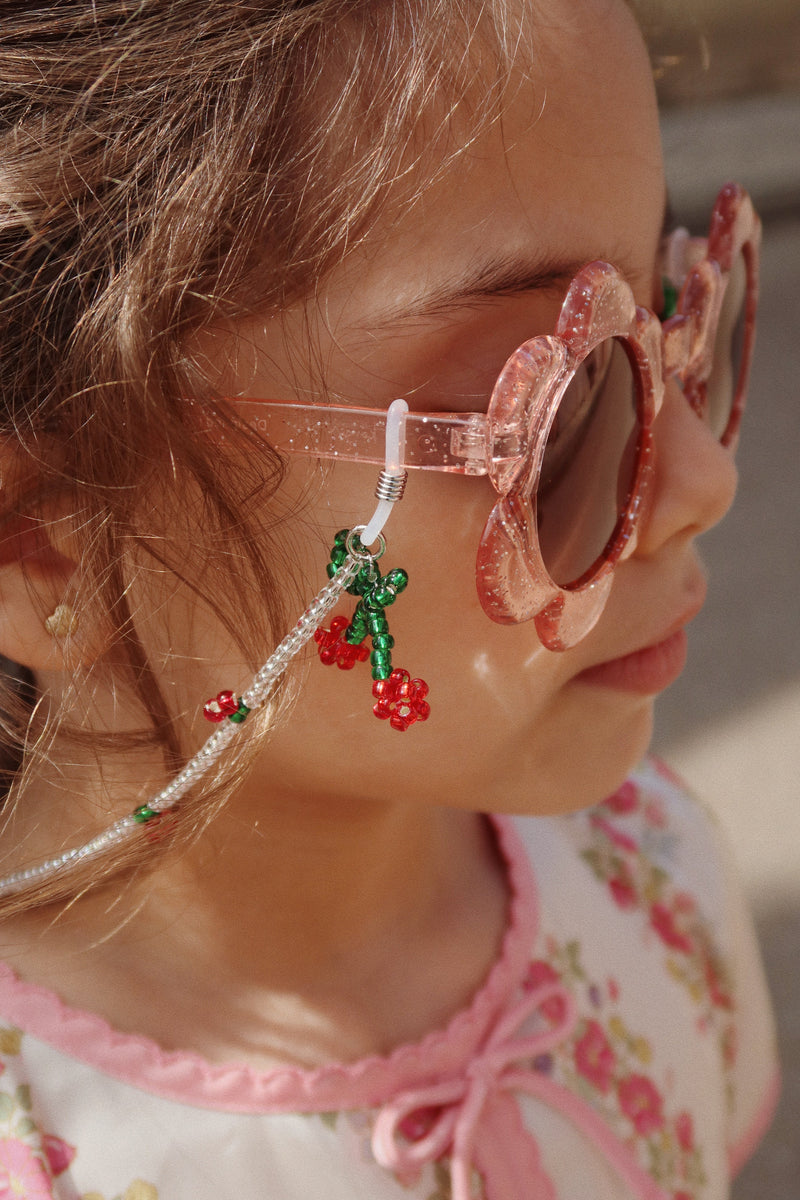 [Konges Sloejd] Sunglasses Junior Flower - Glitter Rose