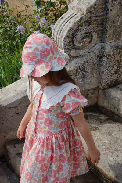 [Konges slojd] Coeur Scallop Sun Hat GOTS - Fleur Anglaise