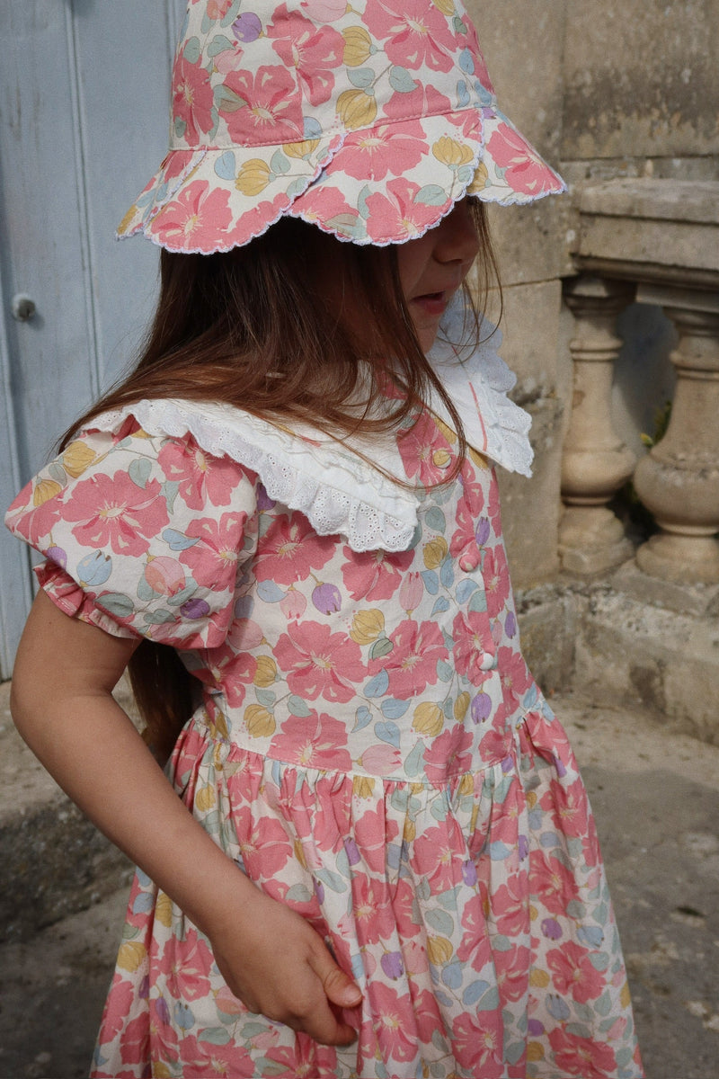 [Konges slojd] Coeur Scallop Sun Hat GOTS - Fleur Anglaise