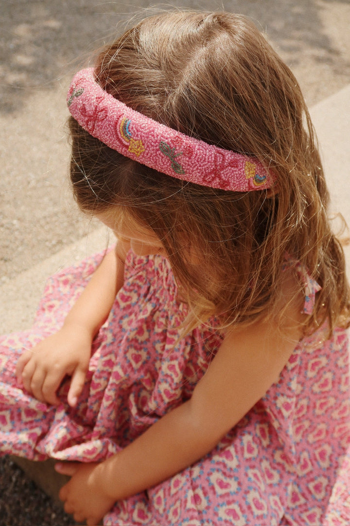 [Konges slojd] Beaded Hairbrace - Bubblegum