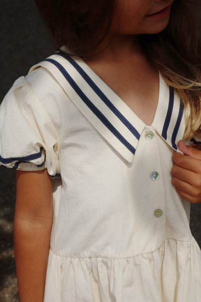 [Konges slojd] Allie Sailor Dress GOTS - Optic White