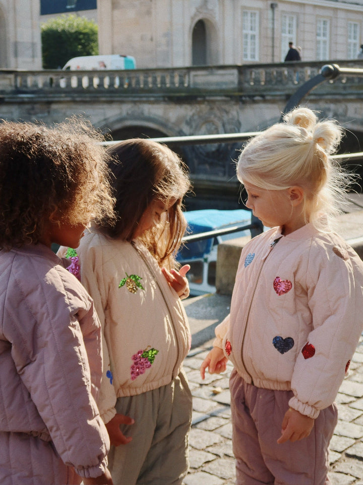[Konges slojd] Juno Sequin Bomber Jacket - Cameo Rose