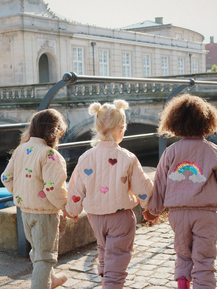 [Konges slojd] Juno Sequin Bomber Jacket - Cameo Rose