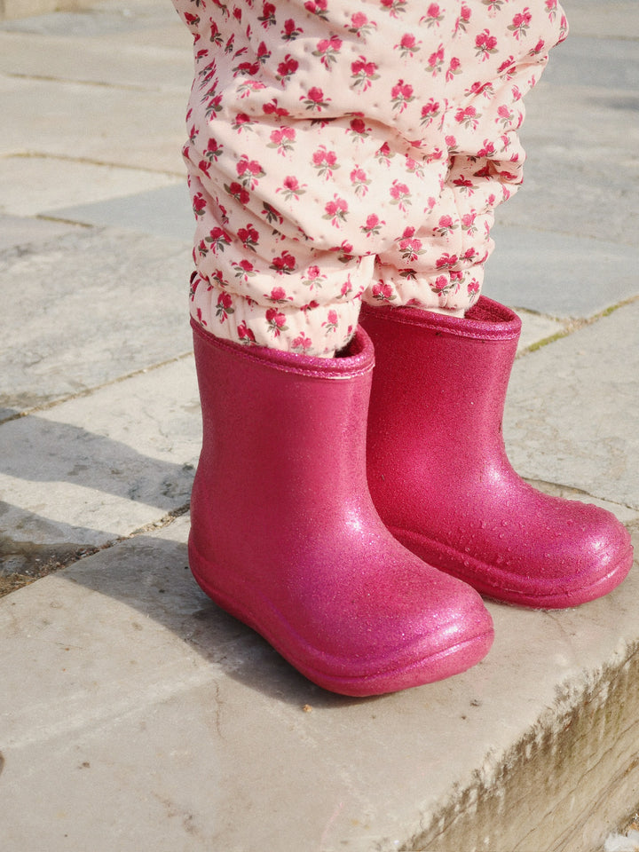 [Konges slojd] Luc Lightweight Glitter Rain Boots - Sangria