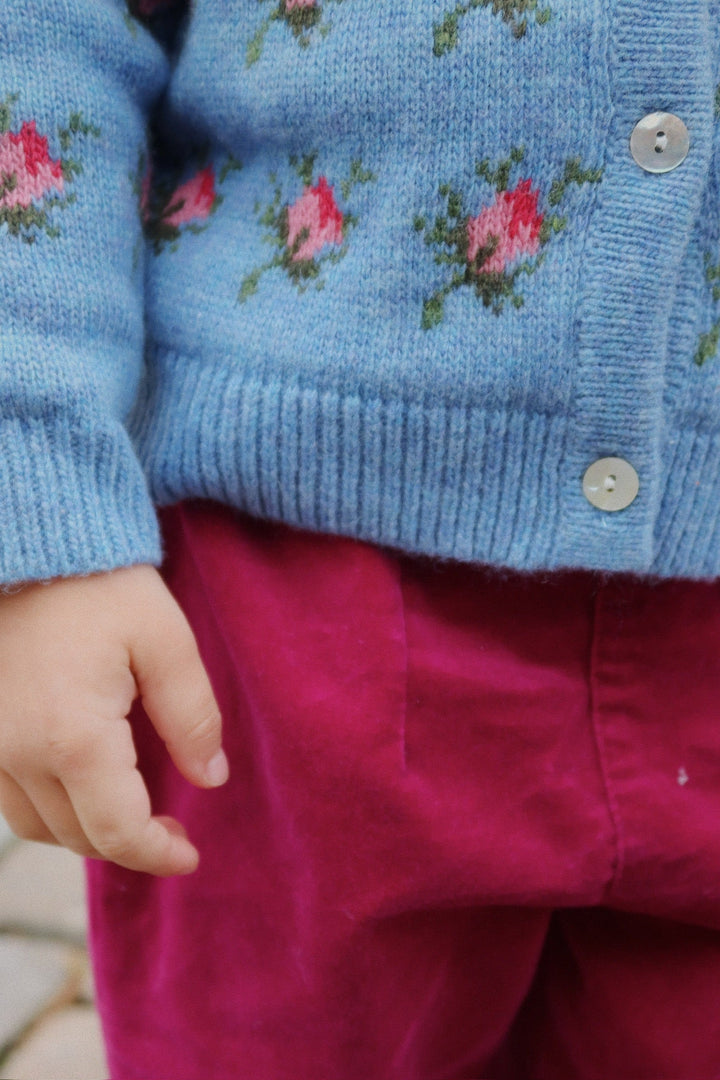 [Konges slojd]Belou Knit Collar Cardigan - Rosie Shade
