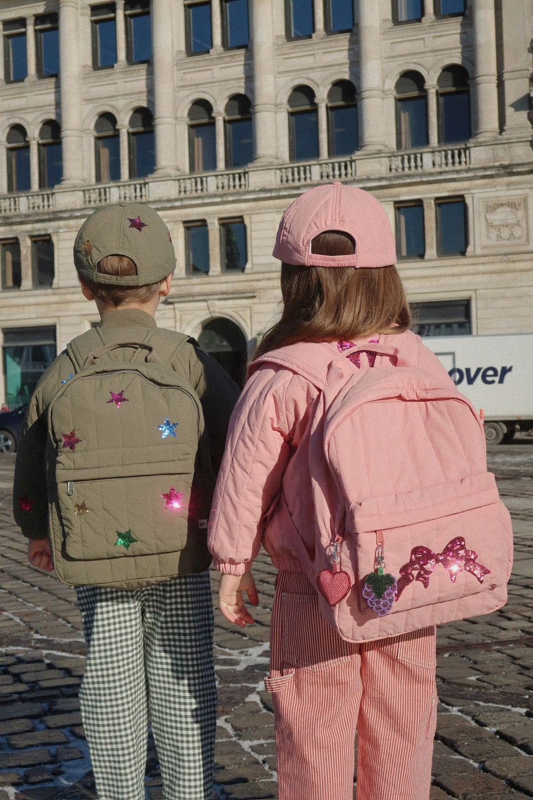 [Konges slojd] Juno Quilted Sequin Backpack - Rose