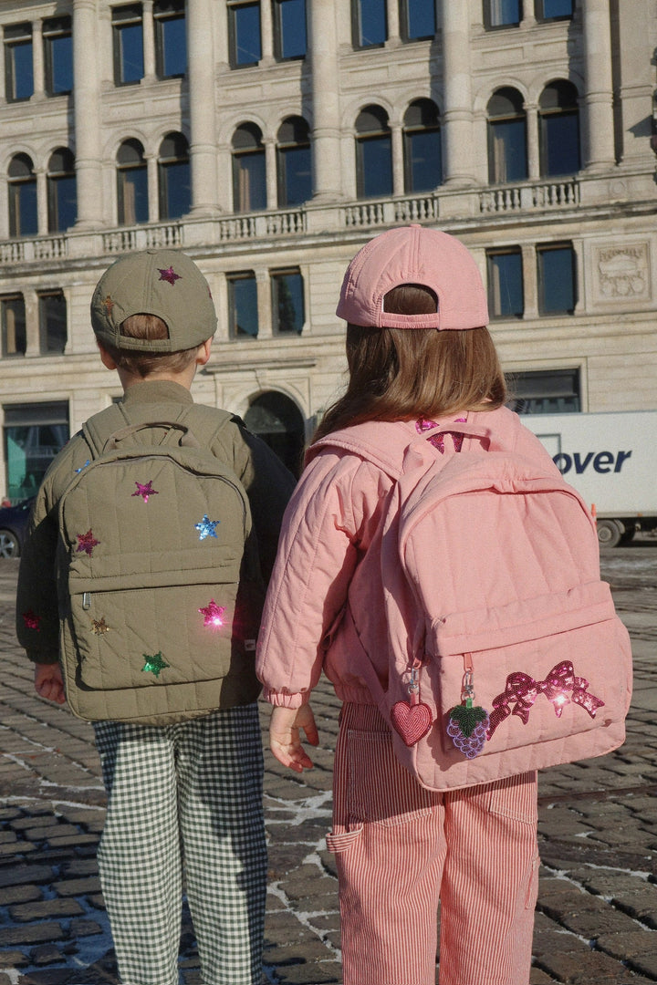 [Konges slojd] Juno Quilted Sequin Backpack - Rose