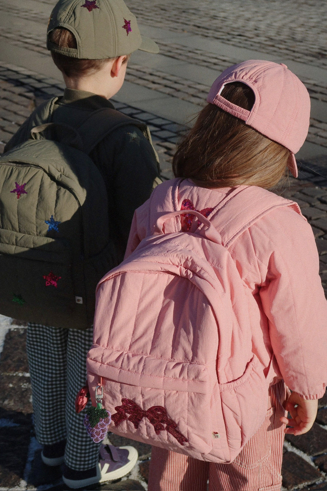 [Konges slojd] Juno Quilted Sequin Backpack - Rose