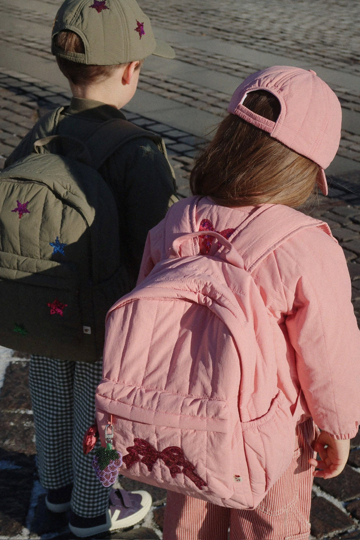 [Konges slojd] Juno Quilted Sequin Backpack - Rose