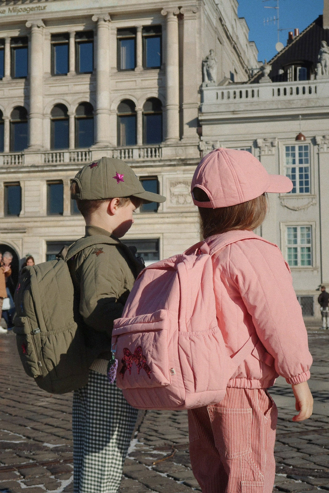 [Konges slojd] Juno Quilted Sequin Backpack - Rose