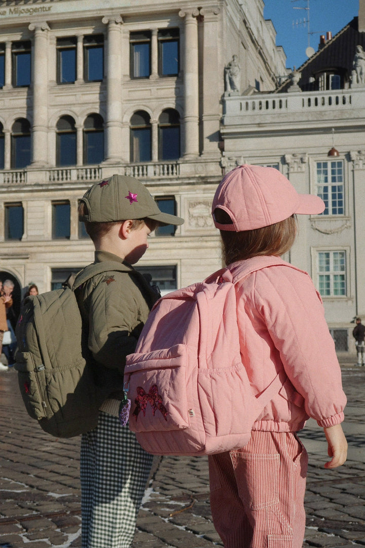 [Konges slojd] Juno Quilted Sequin Backpack - Rose