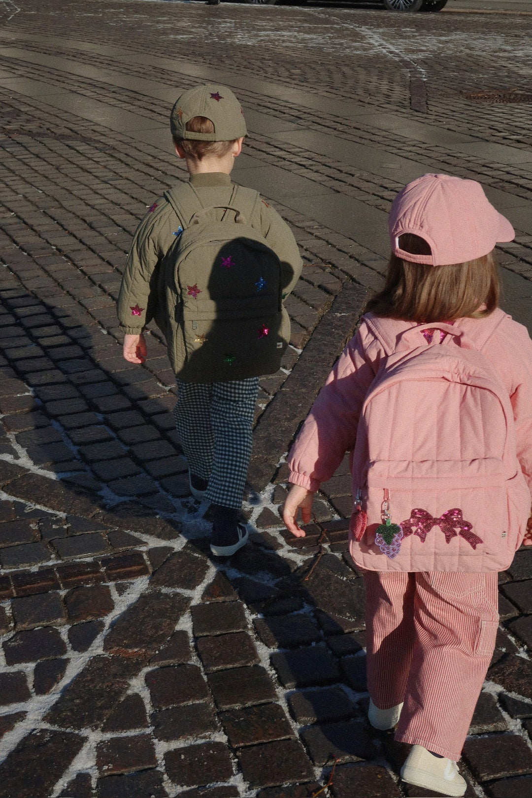 [Konges slojd] Juno Quilted Sequin Backpack - Rose