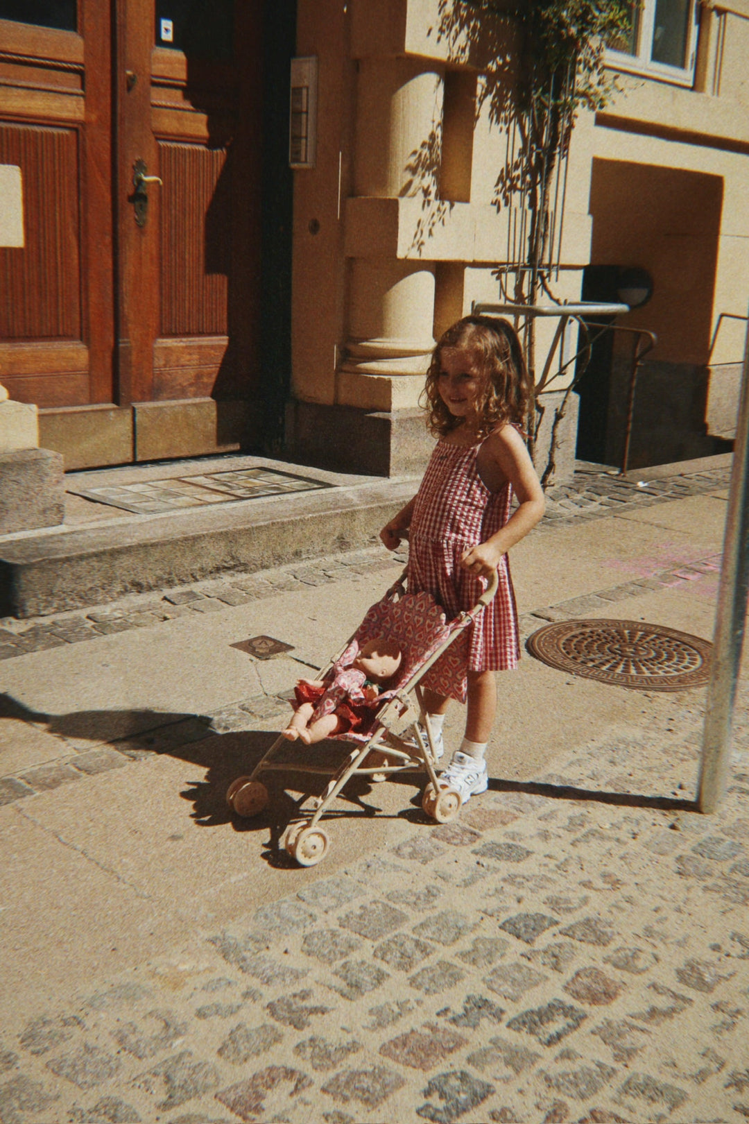 [Konges slojd]Isotta Dress GOTS - Raspberry Check