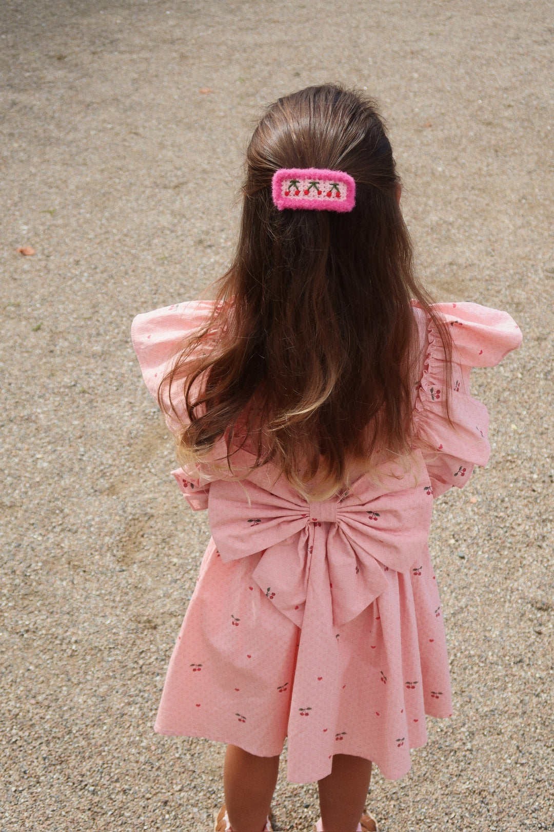 [Konges slojd]Evia Frill Dress GOTS - Cherry Coeur