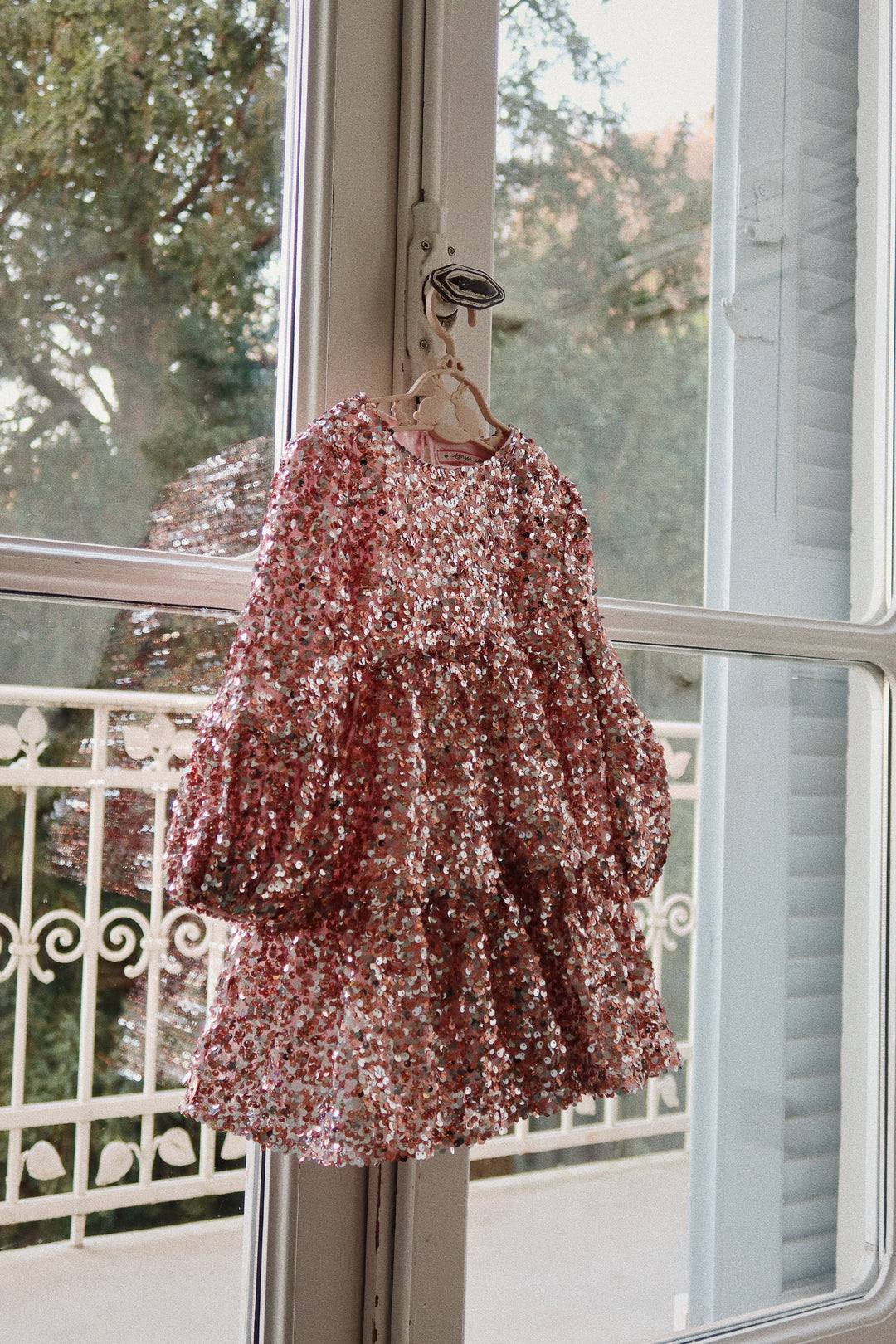 [Konges slojd]Lila Sequins Dress - Grey/Rosa