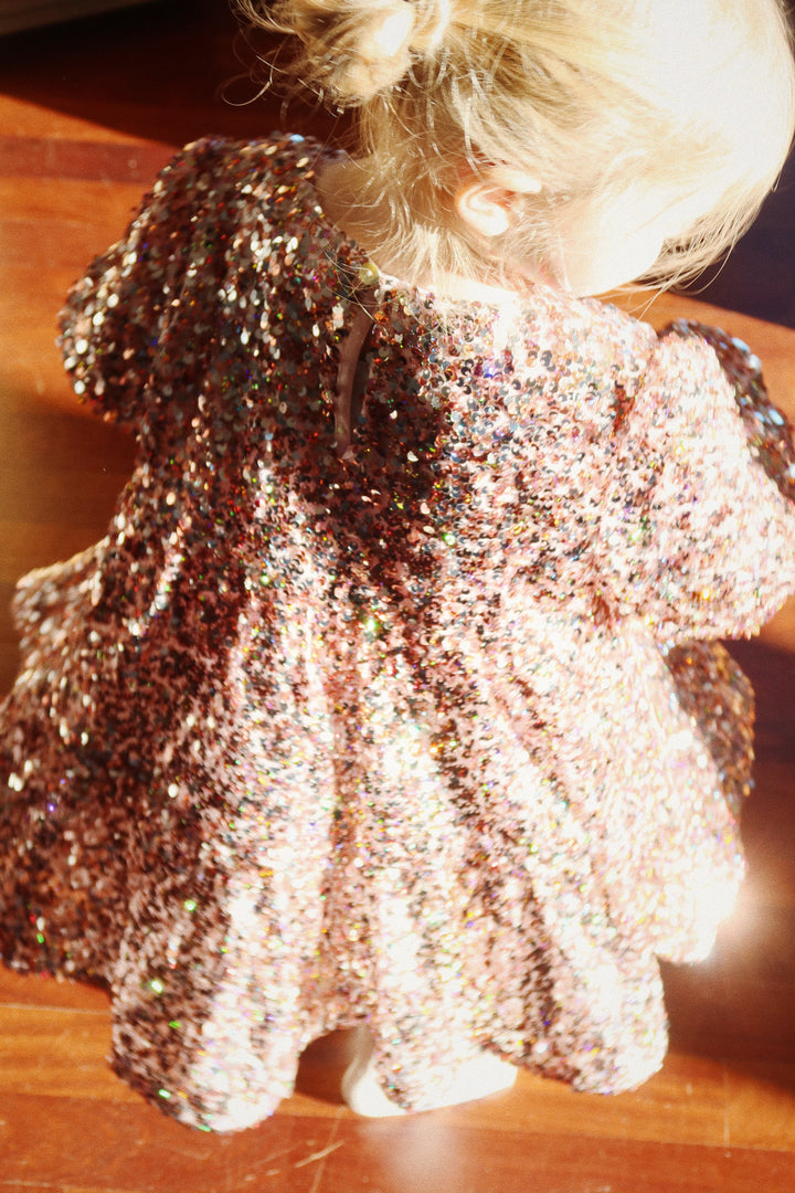 [Konges slojd]Lila Sequins Dress - Grey/Rosa
