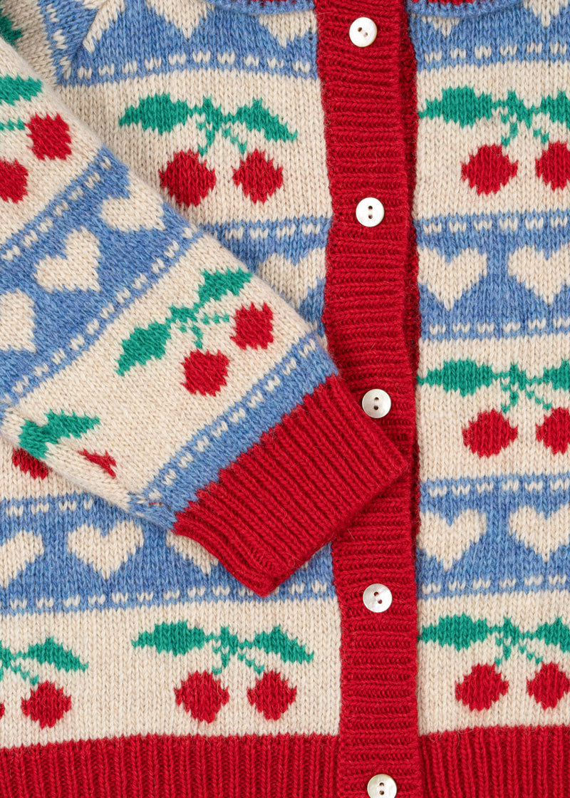 [Konges slojd] Belou Knit Cardigan - Cherry Stripe