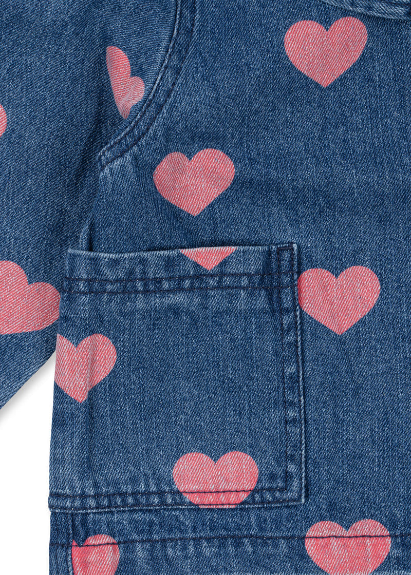 [Konges slojd] Magot Denim Shirt GOTS - Bon Coeur Pink