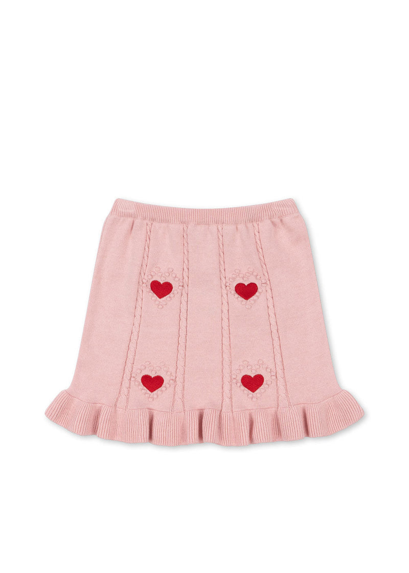 [Konges slojd] Soleil Knit Skirt GOTS - Silver Pink