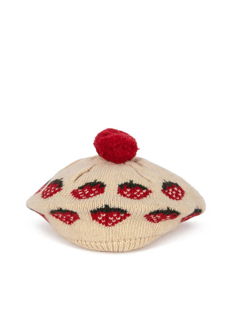 [Konges slojd] Belou Knit Beret - Strawberry