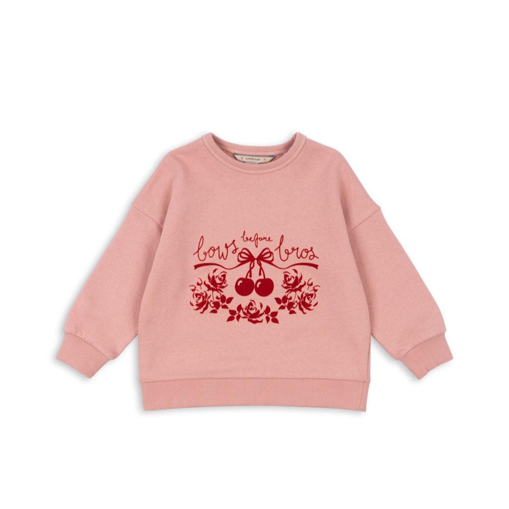 [Konges slojd] Loupy Lou Sweat Shirt GOTS - Bow Rose