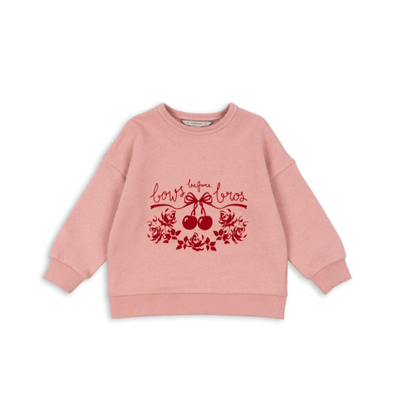 [Konges slojd] Loupy Lou Sweat Shirt GOTS - Bow Rose