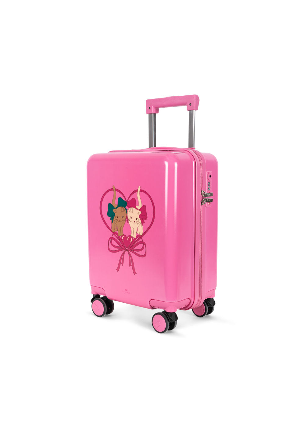[Konges slojd] Travel Suitcase - Bow Kitty Pink