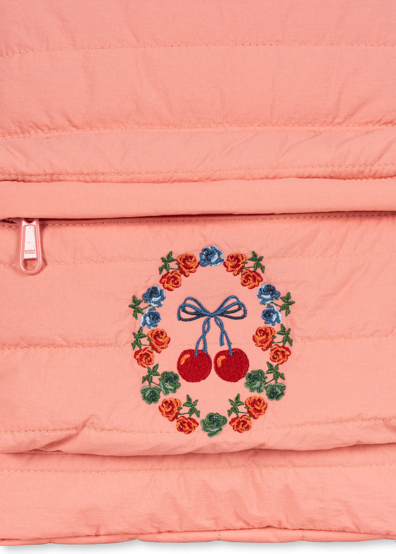 [Konges slojd] Juno Quilted Backpack - Strawberry ICE