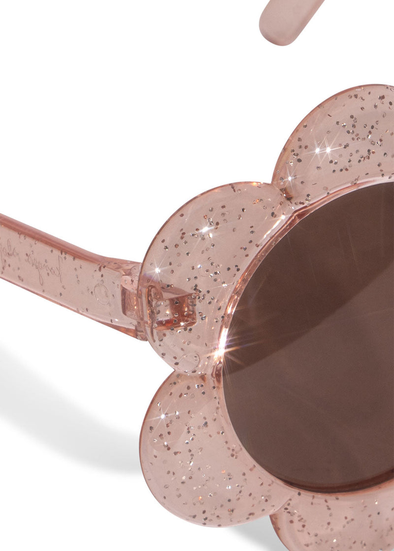 [Konges Sloejd] Sunglasses Junior Flower - Glitter Rose