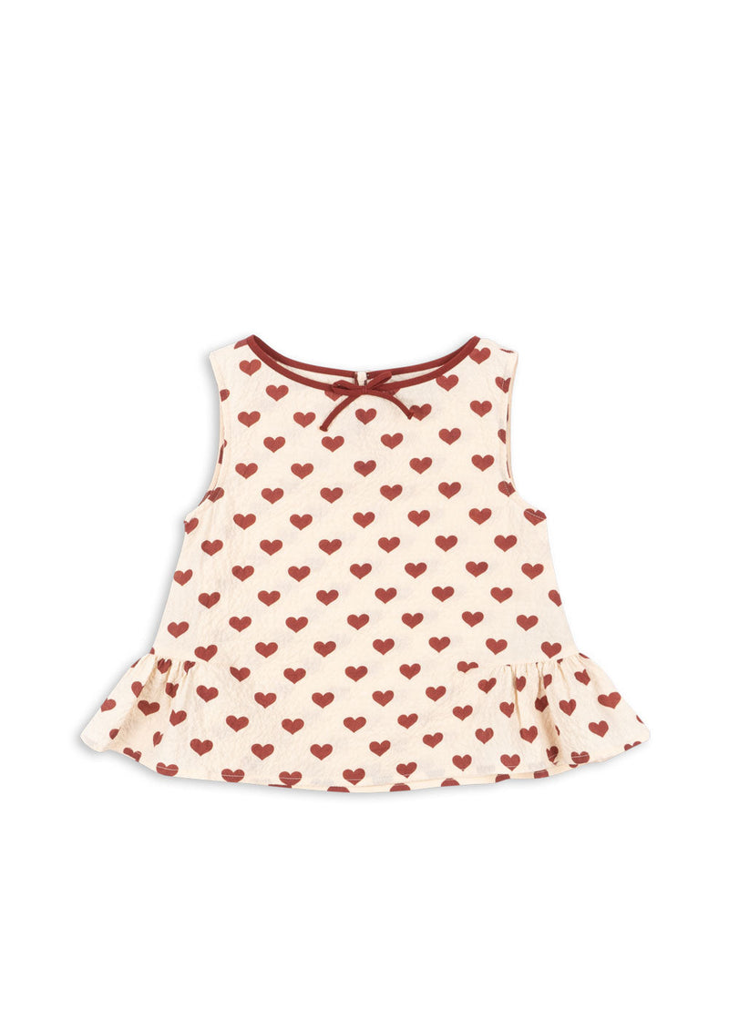[Konges slojd] Ava Top GOTS - Amour Rouge