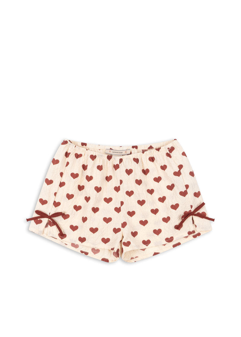 [Konges slojd] Ava Slit shorts GOTS - Amour rouge