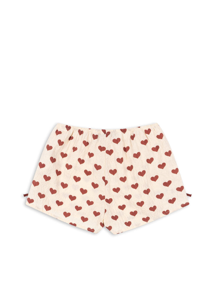 [Konges slojd] Ava Slit shorts GOTS - Amour rouge