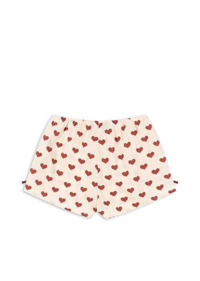 [Konges slojd] Ava Slit shorts GOTS - Amour rouge