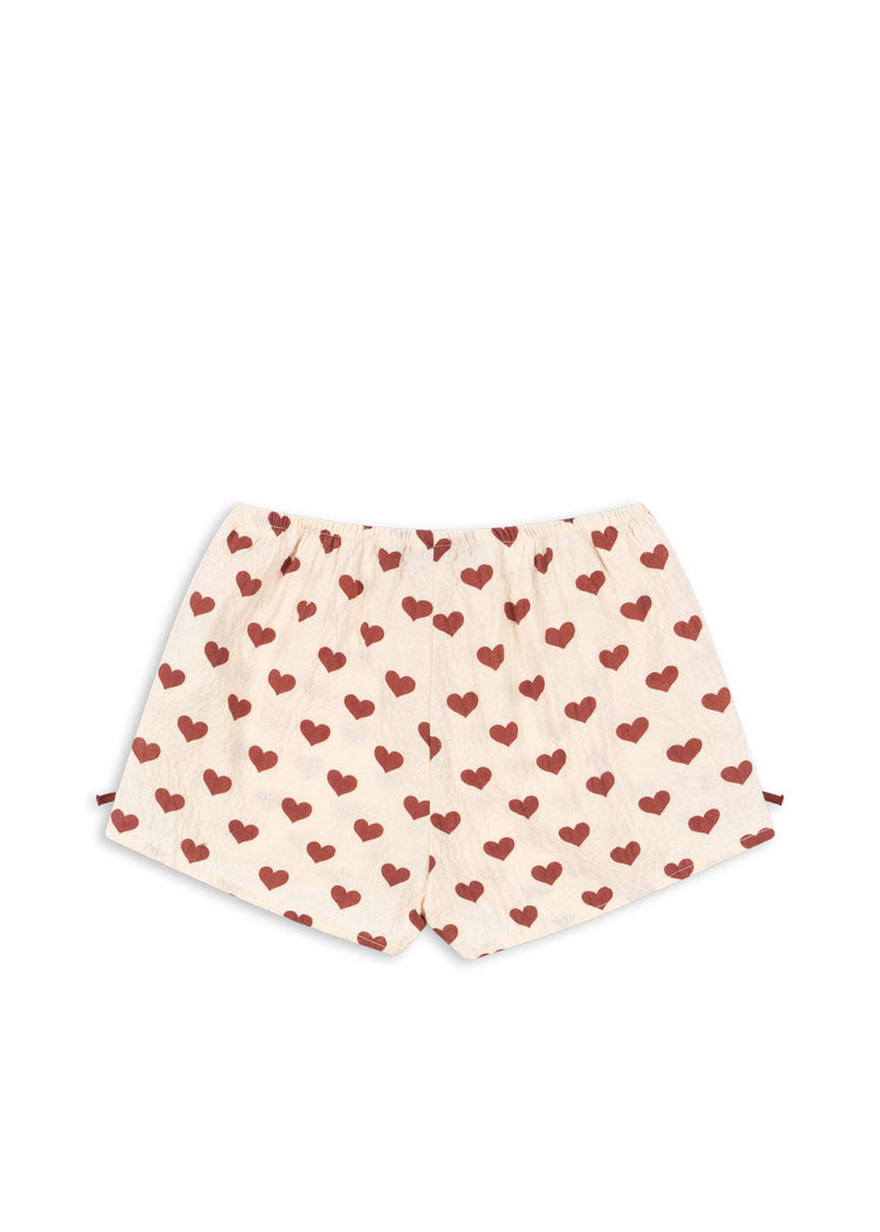 [Konges slojd] Ava Slit shorts GOTS - Amour rouge