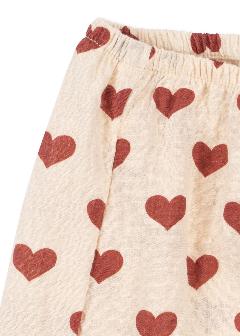 [Konges slojd] Ava Slit shorts GOTS - Amour rouge