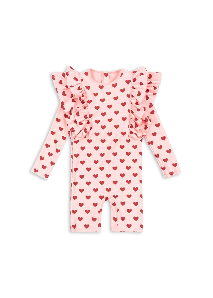 [Konges slojd] Manuca Frill Onesie - Amour Pink