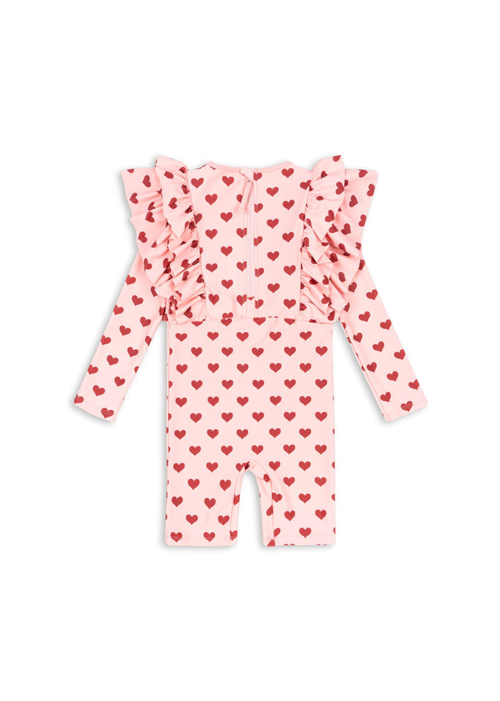 [Konges slojd] Manuca Frill Onesie - Amour Pink