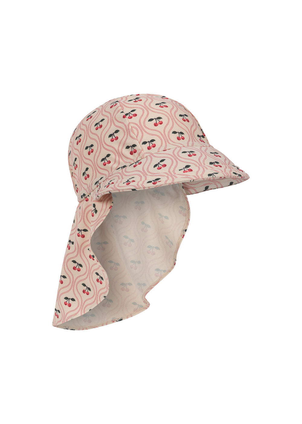 [Konges slojd] Merle Frill Sun Hat - Cherry Pink Motif